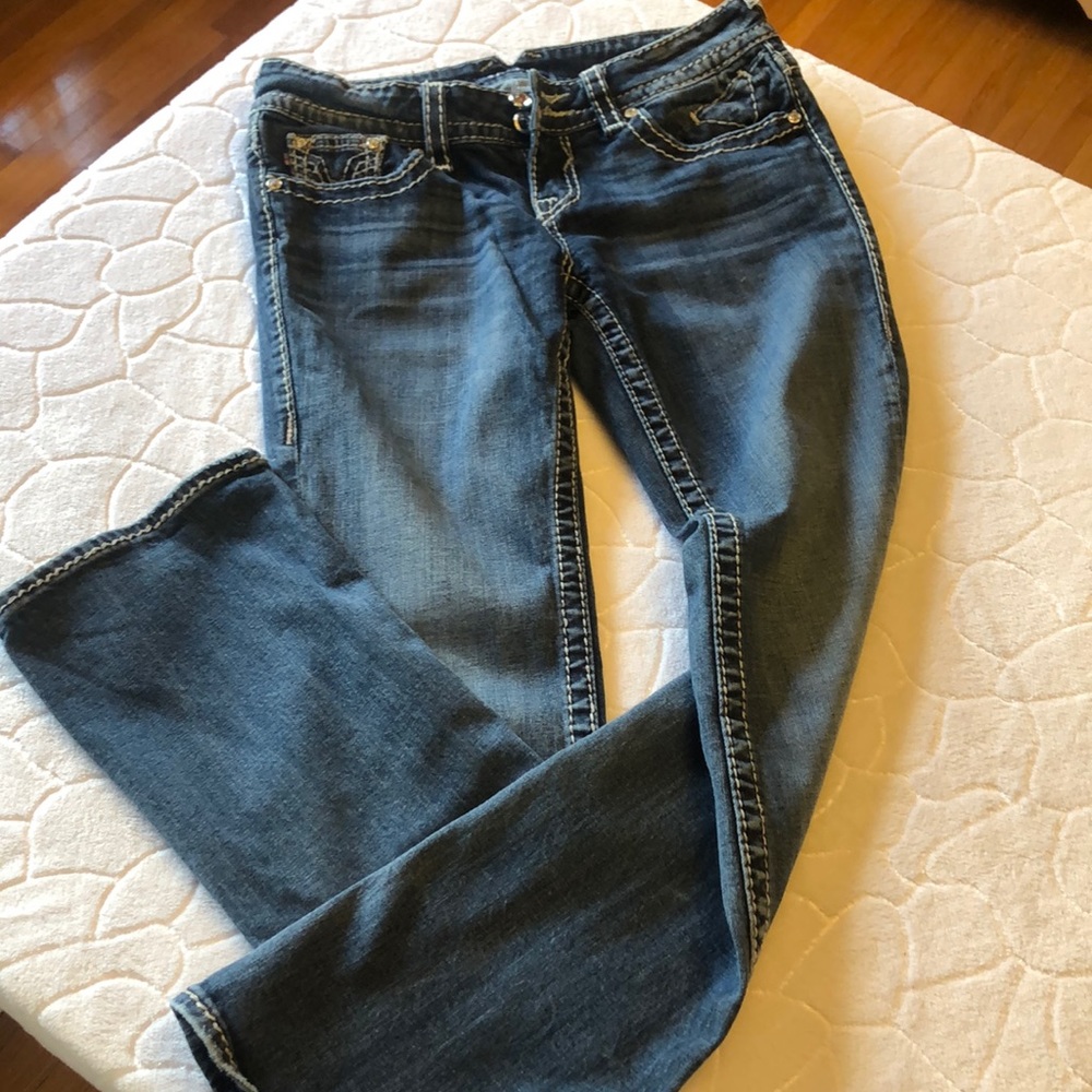 Vigoss NY Slim Boot Denim Jeans w/ unique details